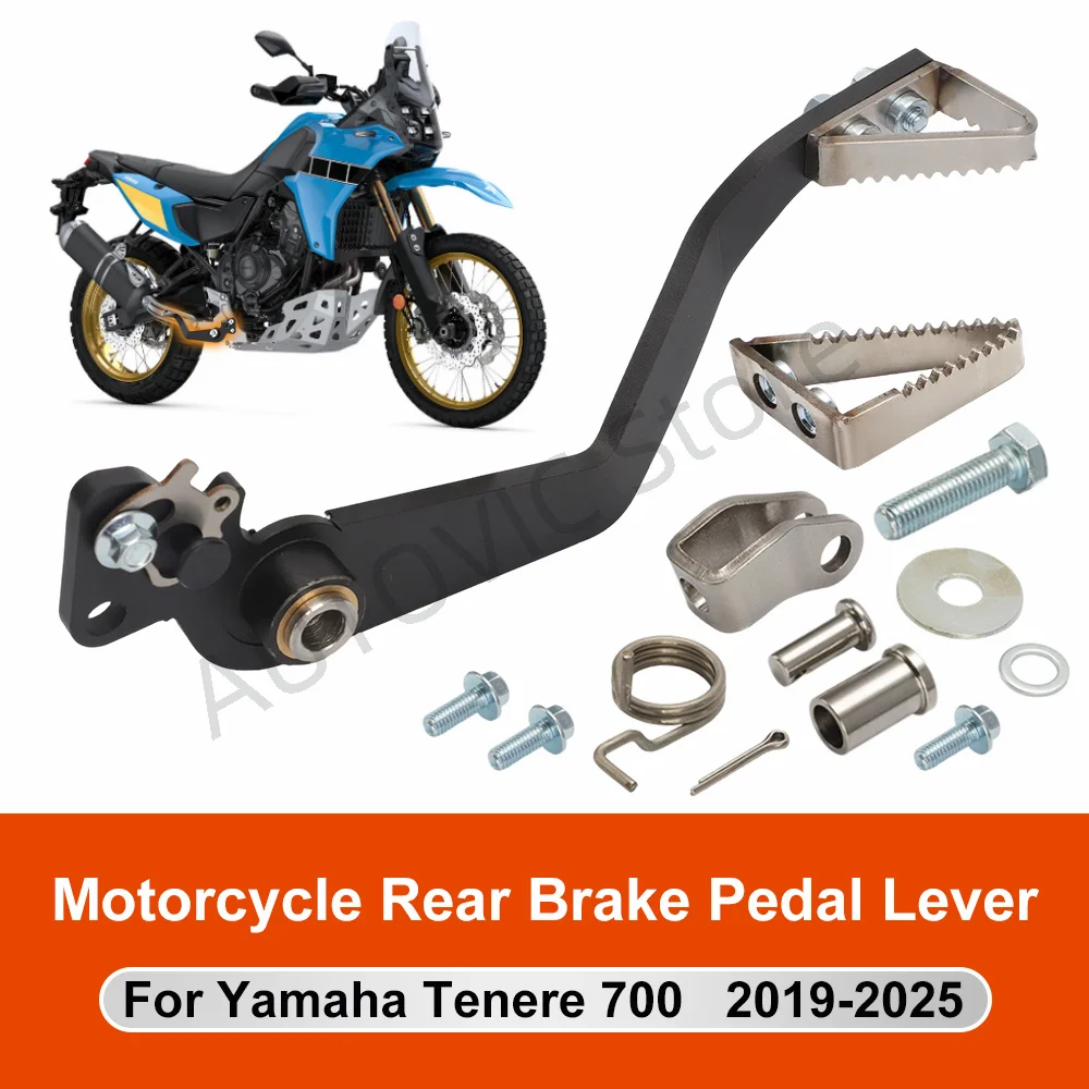 Alavanca de mudança do pedal da alavanca do freio para yamaha tenere 700 2019-2025 t7 t700 xtz 700 pedal de freio traseiro oem frenagem flexing reduzir