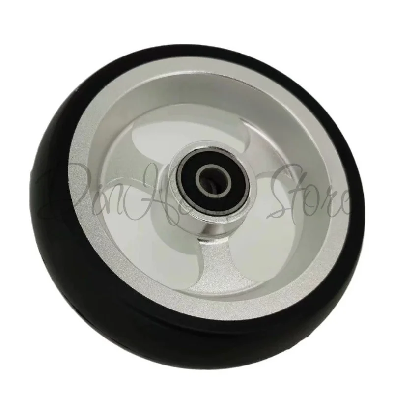 Wheelchair accessories Front wheel with bearing 4 inches Solid wheel Aluminum alloy material Bearing aperture 8mm