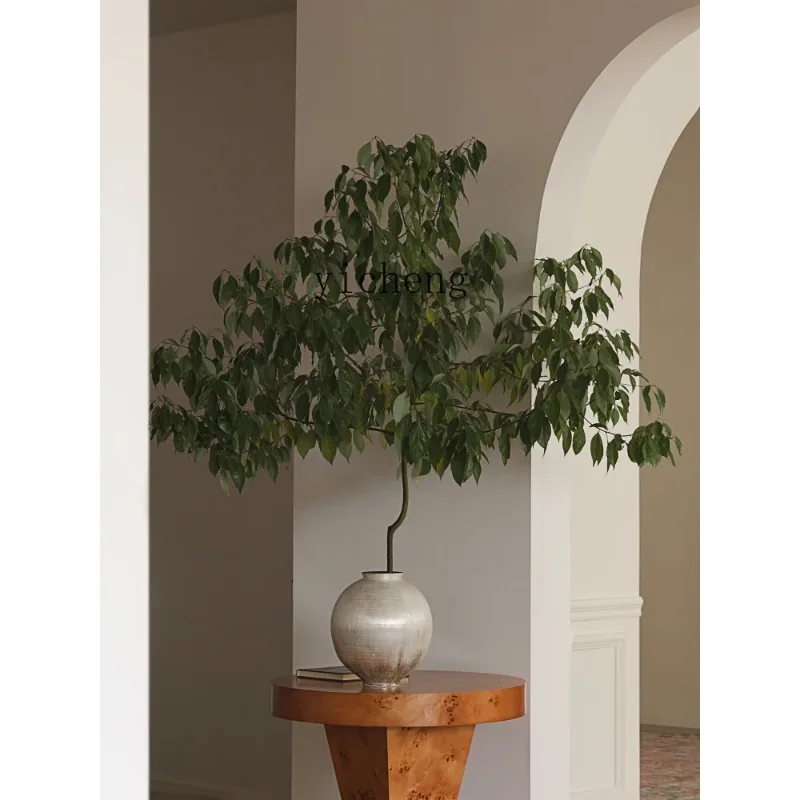 BJ-15   Silver Color Vase Large Hydroponic Moon Jar Flower Vase Collectible Ornament