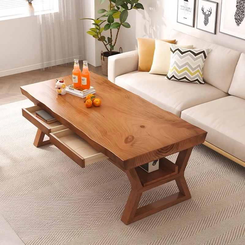 Modern Wood Coffee Table Luxury Storage Living Room Designer Kitchen Standing Side Table Writing Meubles Lounge Suite Furniture