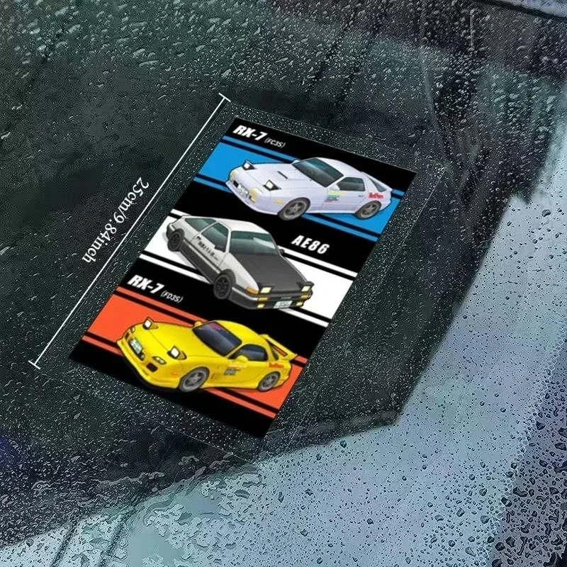 Reflective JDM Initial D Fujiwara Tofu Shop Vinyl Decal Sticker for AE86 Windshield Auto Mod Decor