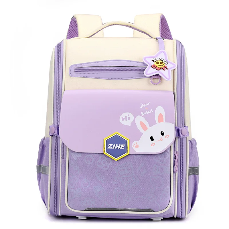 Primary School Backpack for Girlscute Rabbit Kid Backpack Waterproof Large Capacity Girl School Bag 6-10 Years Children Bookbag