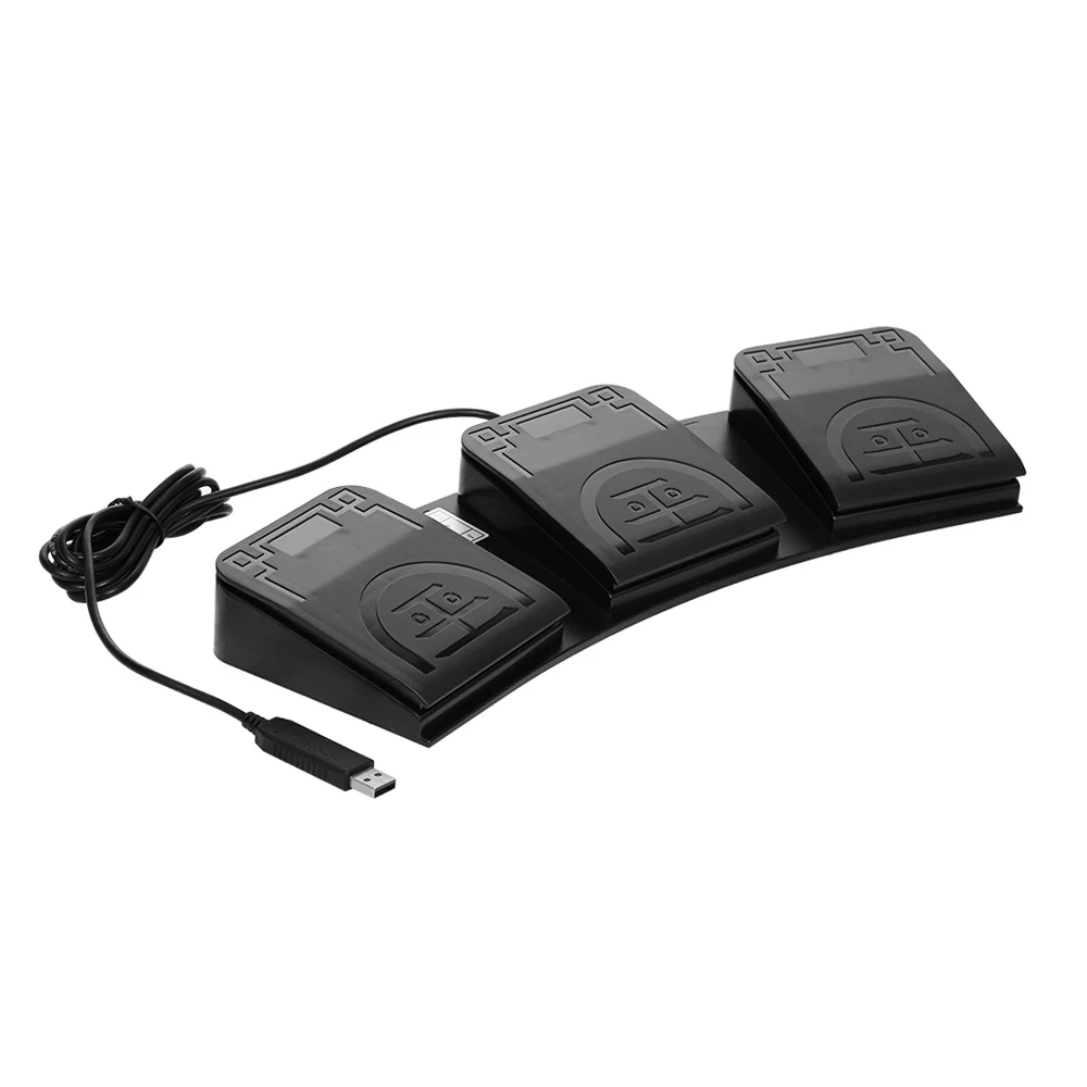 USB Triple Foot Pedal PC Game Foot Pedal Keyboard Action Switch Pedal for Gaming Equipment Mouse