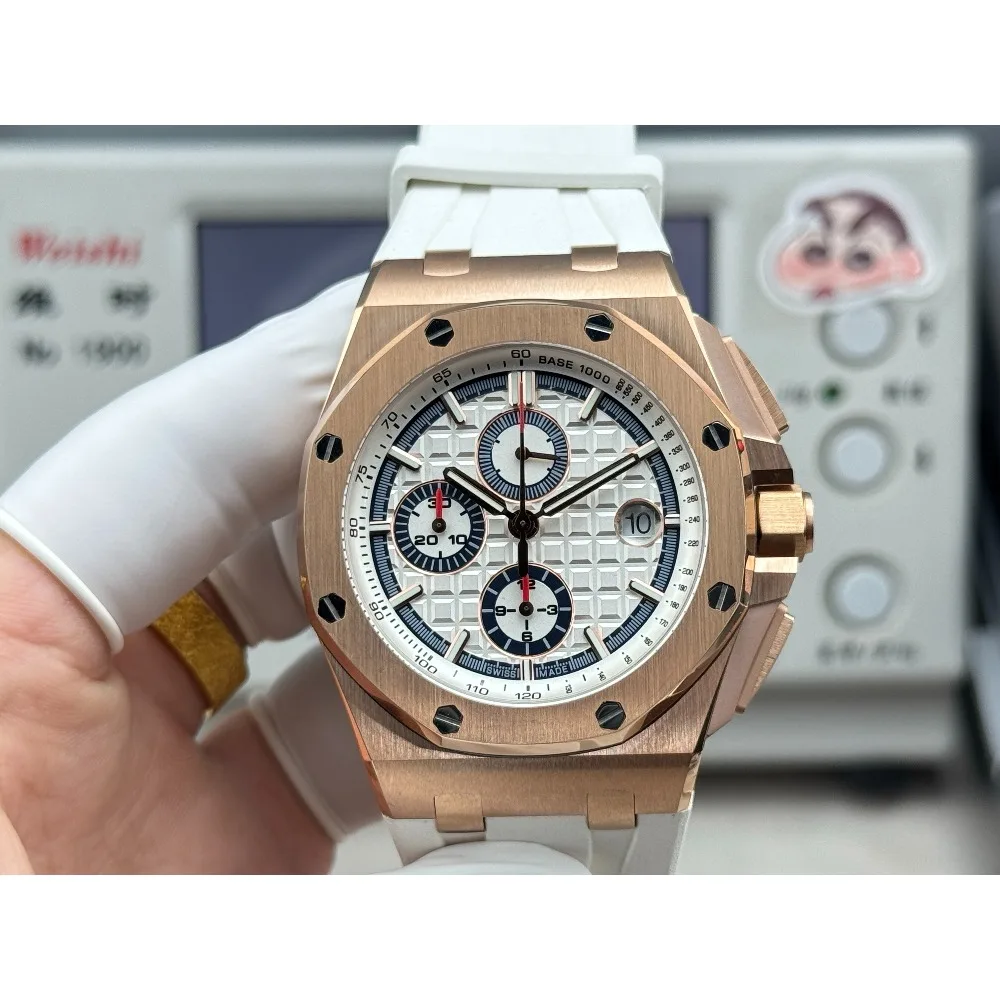 

Новые мужские часы-хронограф 2026 года, класса A+, из розового золота, премиум-серия