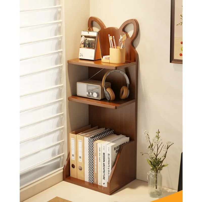 Desktop bookshelf Shelf Home study Book storage shelf Office workstation Multi-layer finishing vertical shelf