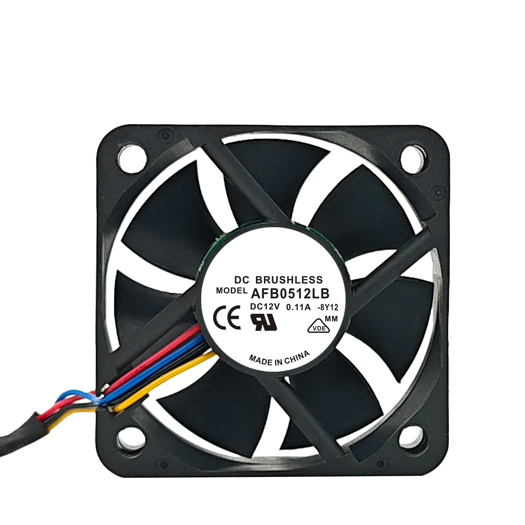 Cooling Fan AFB0512LB 12V 0.11A Double Ball Bearing 5015 5cm 50*50*15mm 4-Pin Connector