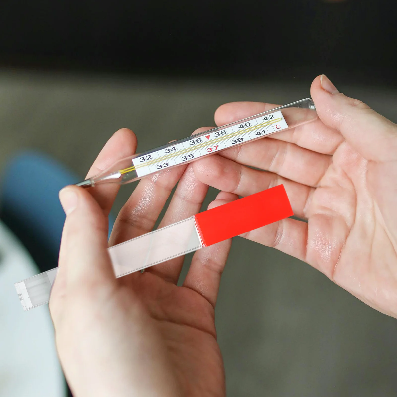 

3pcs Thermometer Storage Tube Transparent Plastic Protection Case For Body Temperature Mouth Thermometer Needle Holder Organizer