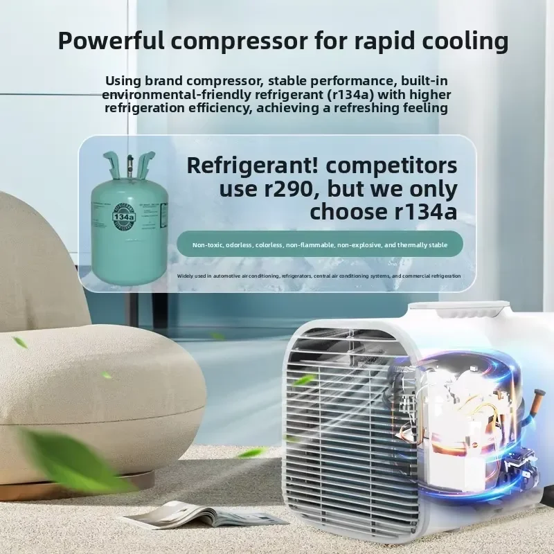 Portable Electric Air Conditioner for RV Camping Tent Outdoor Use Compact Compressor Cooled Mini AC Unit for Vehicle Travel