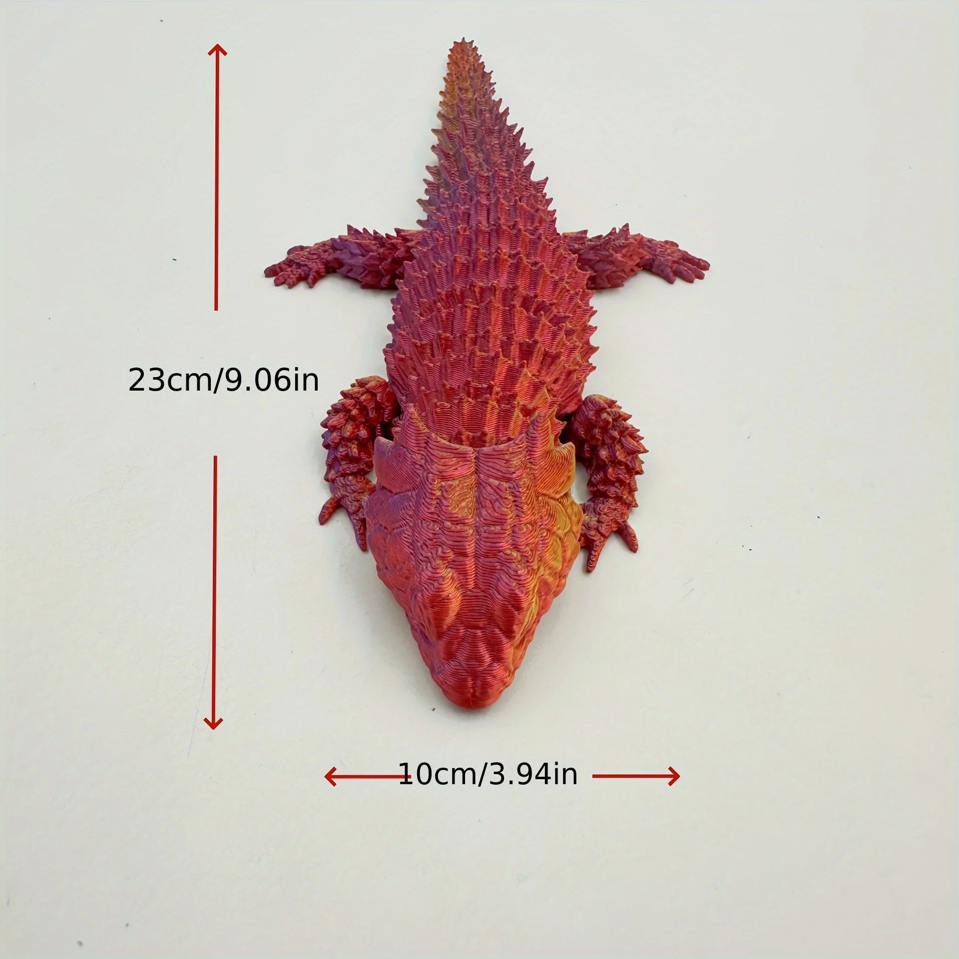 3D printed gradient lizard model full of dominance lizard statue majestic festival lizard model gift fun party home decoration