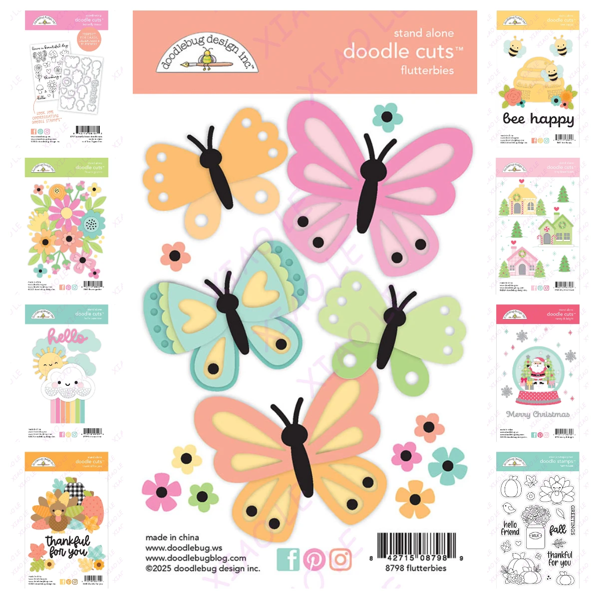 

New Flutterbies Flower Garden Metal Cutting Dies Stamps For DIY Scrapbooking Album Decorative Embossing DIY Paper Cards Making