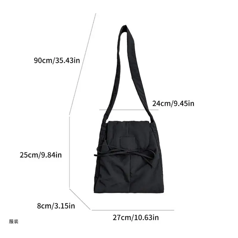 D0UD Durable Nylon Crossobdy Bag with Adjustable Shoulder Strap for Everyday Use