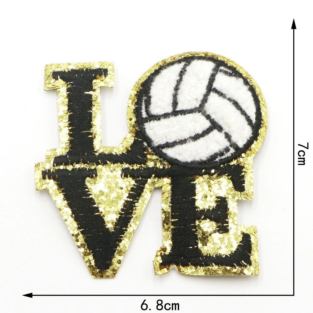 1pc Baseball Basketball Chenille Stickerei Patch Eisen auf Patches für Kleidung Thermo kleber Patches auf Kleidung Jacke Abzeichen – Detail 12