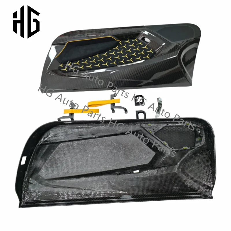 Real Carbon Fiber SVJ Style Limited Edition Inner Door Panels and Car Foot Matt Interior Accessories for Lambor Aventador LP700
