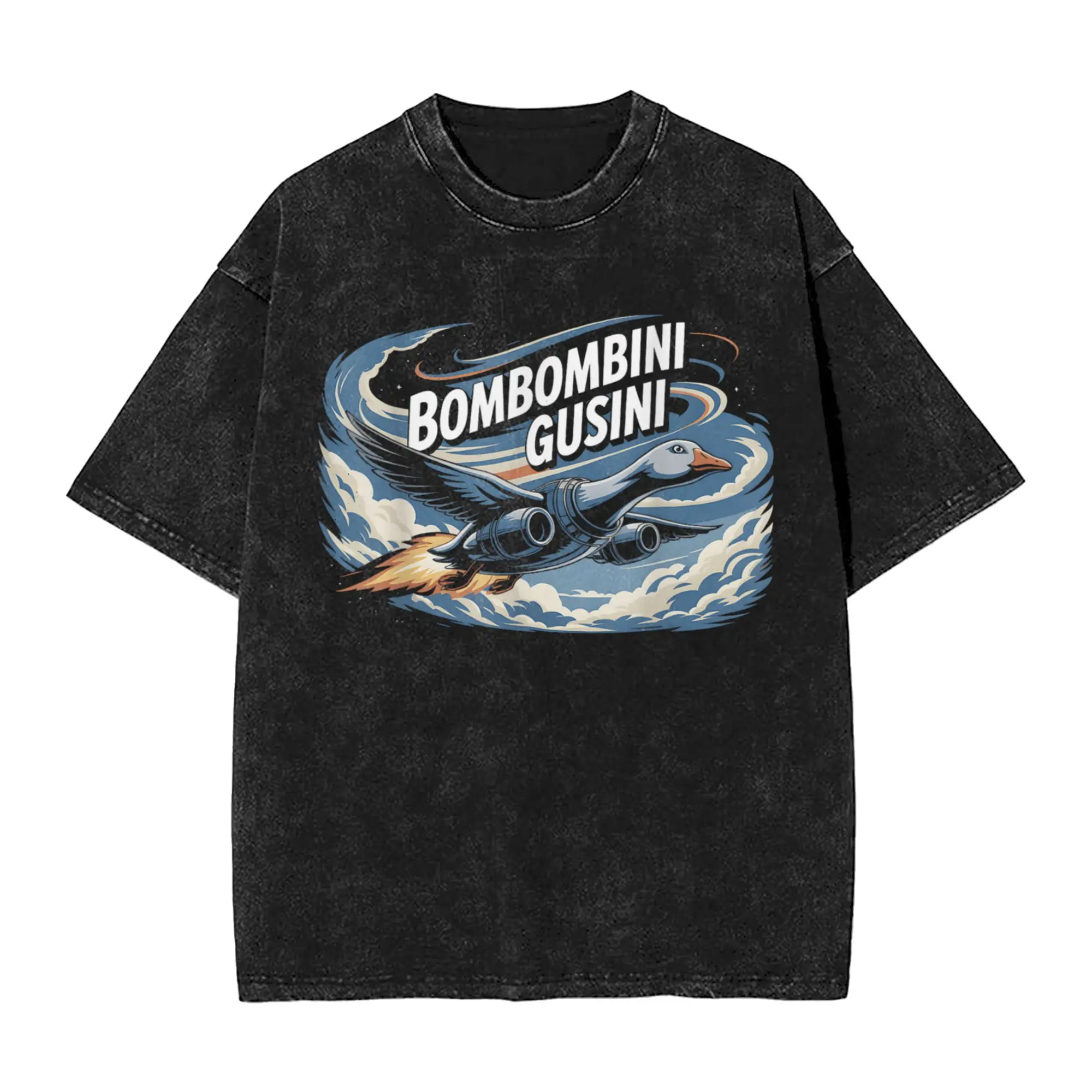 

Bombombini Gusini Funny Italian Brainrot Meme T Shirt Summer Streetwear T-Shirts Casual Popular Tee Shirt For Male Loose Tops