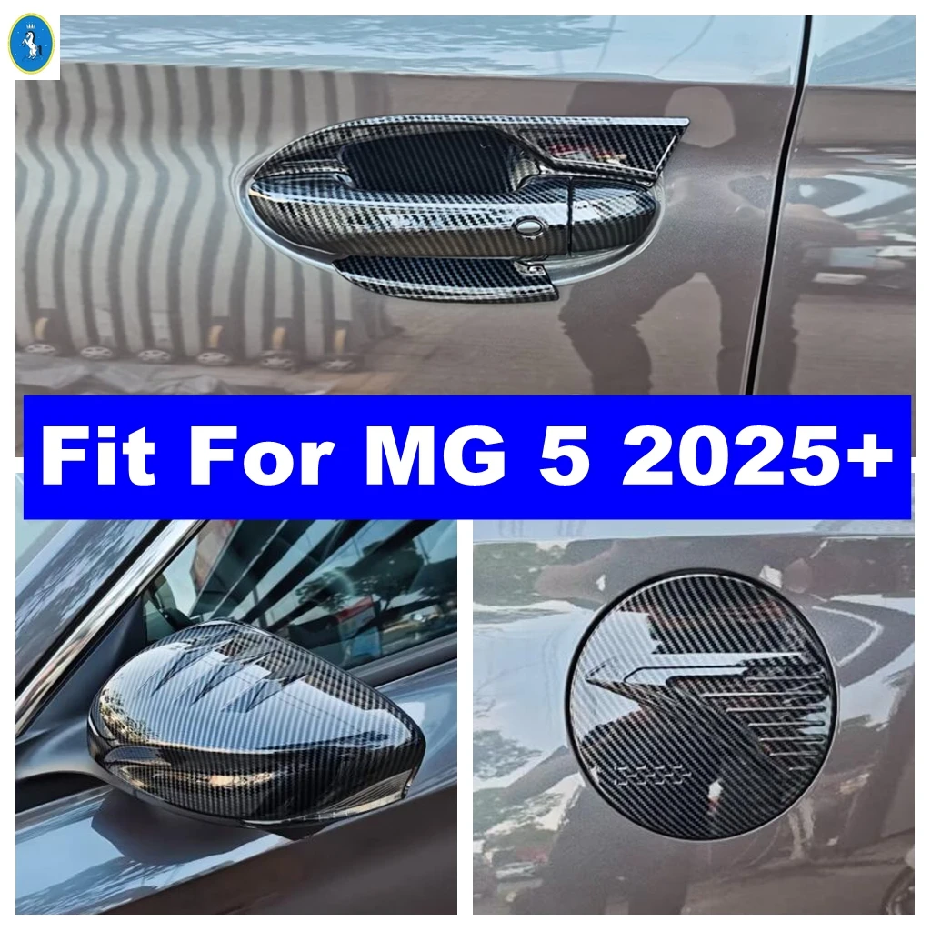 

For MG 5 2025 2026 ABS Auto Side Door Handle / Rearview Mirror Shell / Oil Gas Tank Decor Frame Cover Trim Exterior Accessories