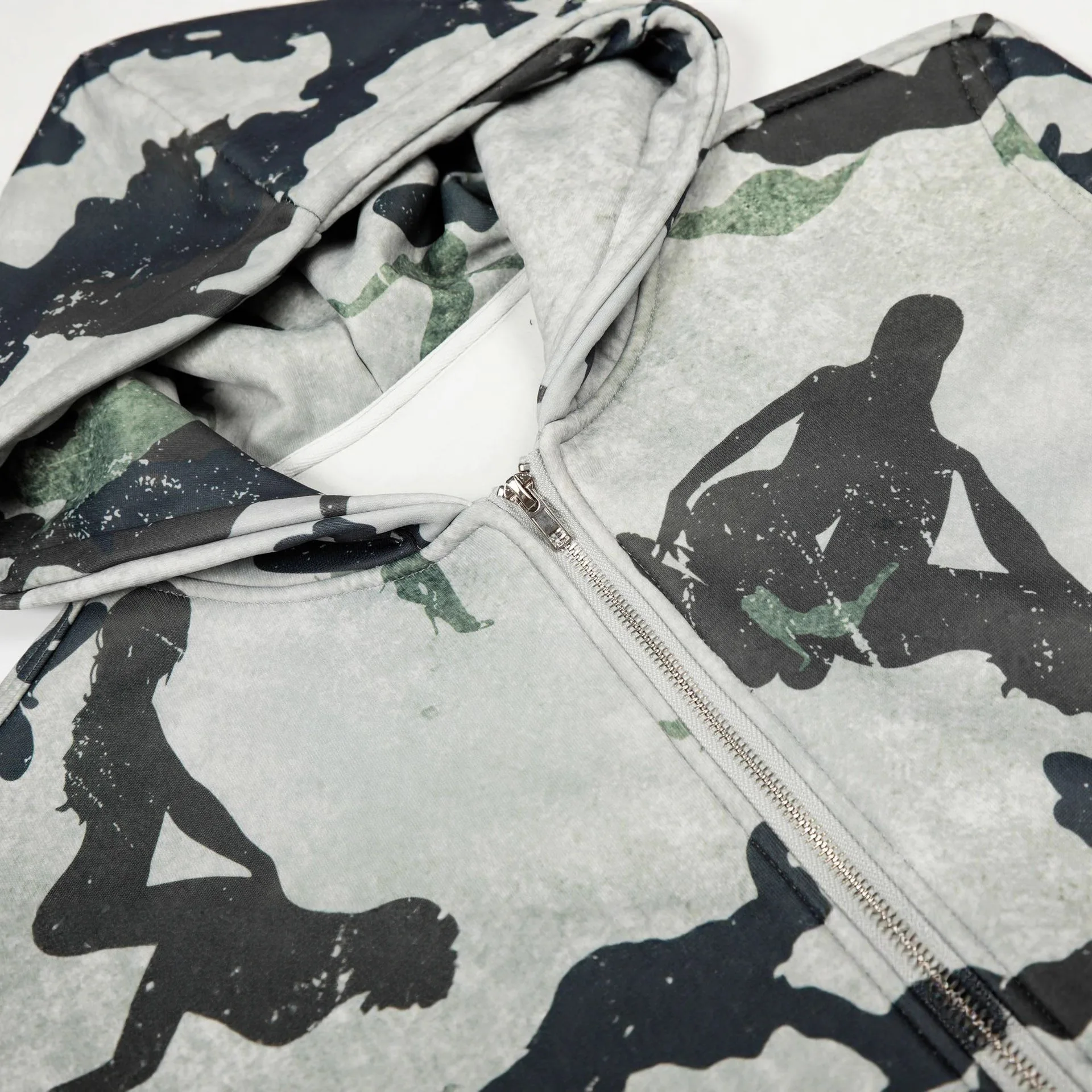 الأمريكية الرجعية الكتابة على الجدران رسمت طباعة فضفاضة عارضة سستة مقنعين البلوز فضفاض الصوف هوديس أزياء الشارع سترة سترة #3