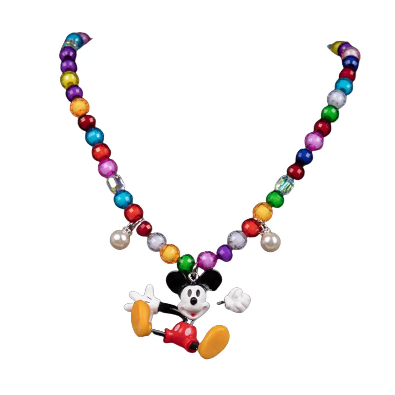 

Disney Mickey Mouse Fashion Cartoon Dopamine Necklace Pendant Water Wave Chain Clothing Accessories Girl Couple Birthday Gift