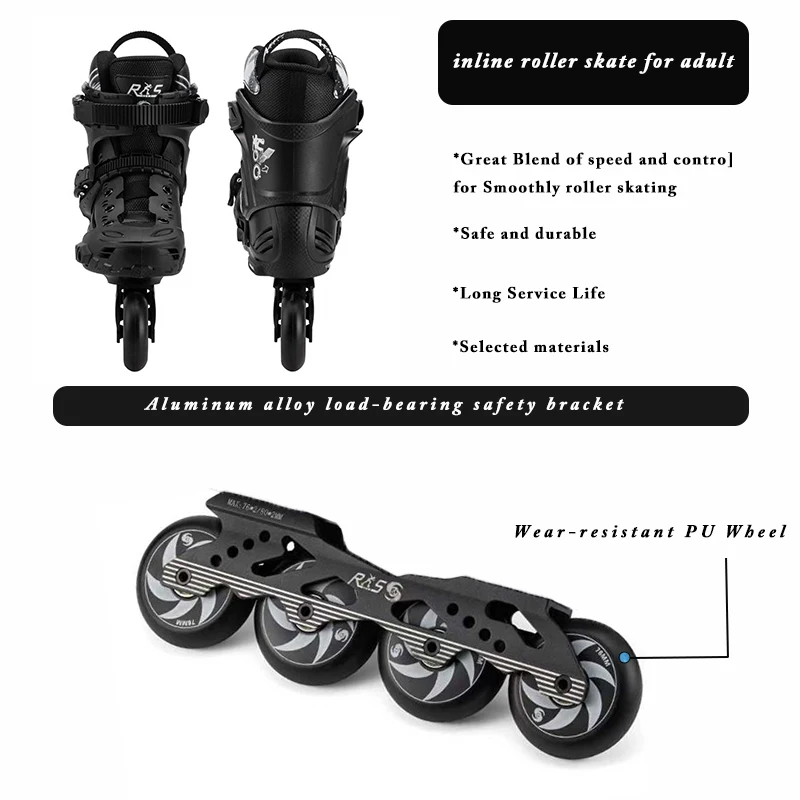 Professional Inline Skates 3 wheels Roller Skates Shoes Men Speed Skates Adult Racing Speed Skating Inline Roller Skating Shoes