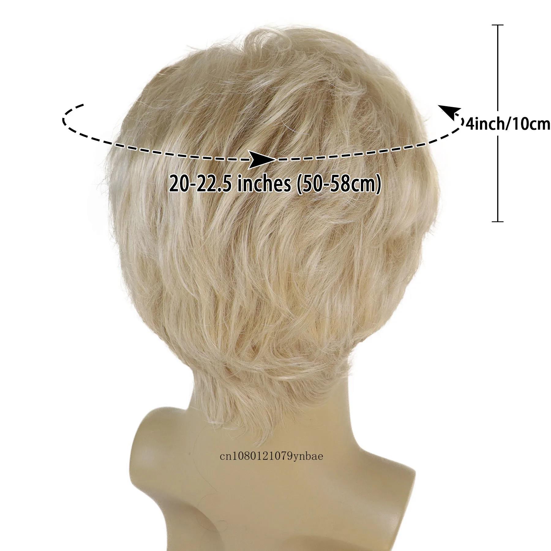 Short Blonde Wig with Bangs Synthetic Hair Wigs for Men Light Blond Color Wig Cosplay Halloween Costume Cool Carnival Party Wigs