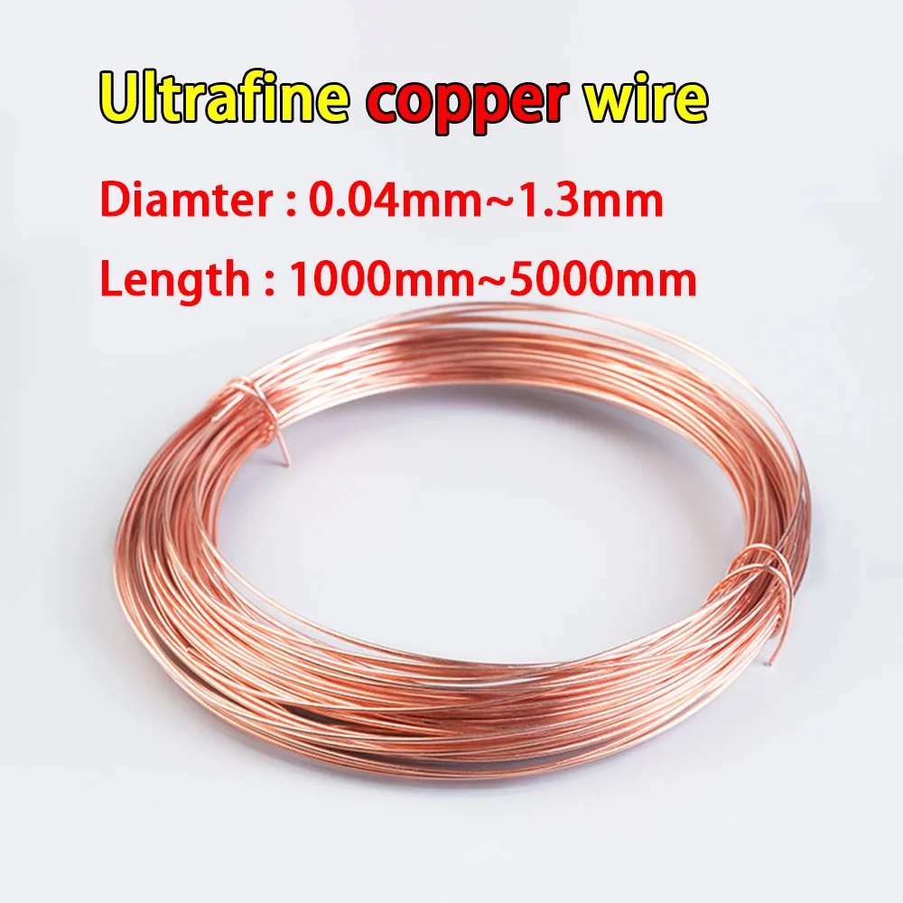 

CdeFLPWw 1 шт. 1000/2000/3000/4000/5000 мм Ультратонкий медный трос L-образной формы, диаметр 0.04/0.05/0.06/0.07/0.08/0.09/0.11/0.12/0.13 мм