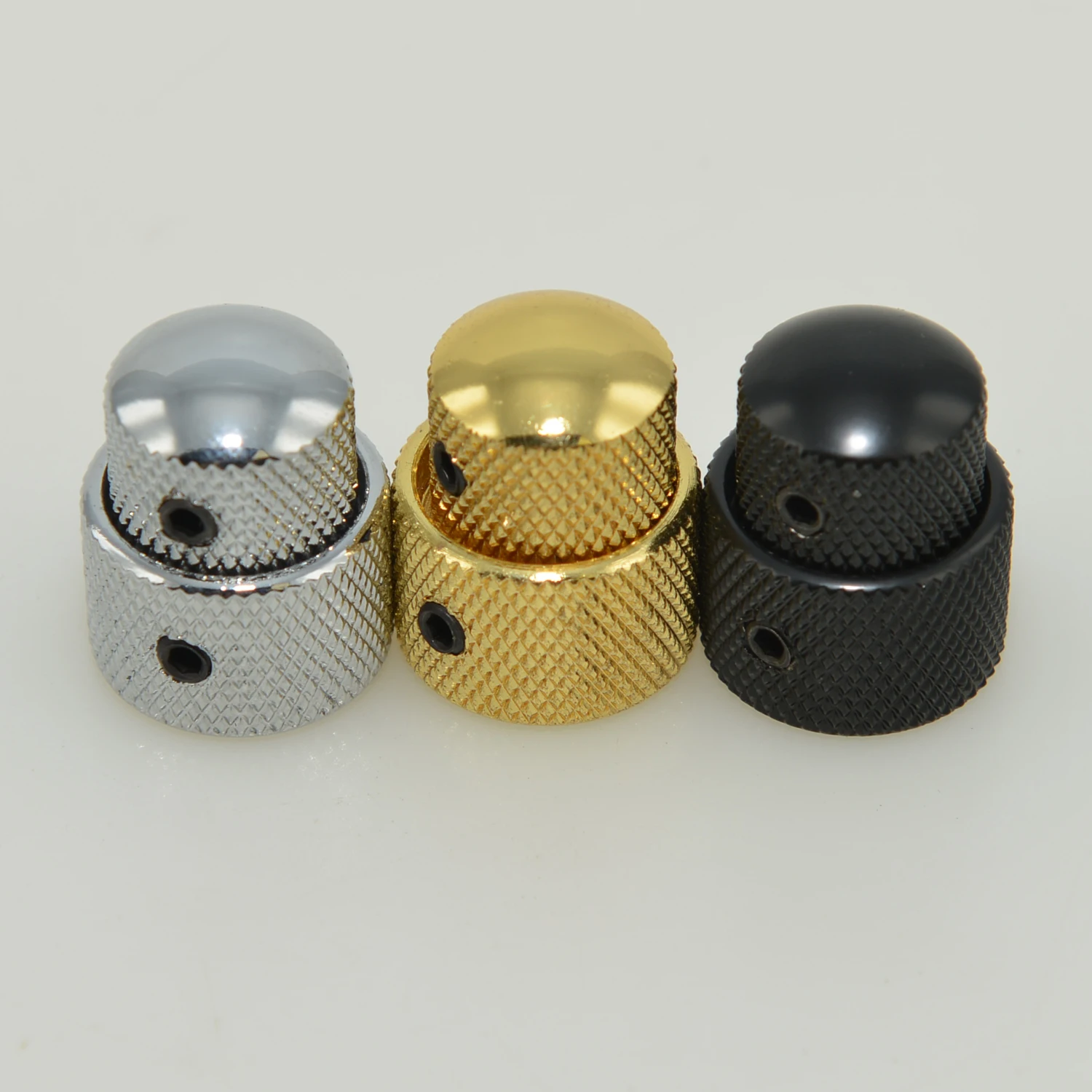 1 stücke 2 In 1 Dual Konzentrischen Ton Volumen Mischung Control Knöpfe Gewölbte Metall Volumen Geschwindigkeit Control Knöpfe Für elektrische Gitarre Bass