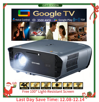 3500ANSI 4K UHD Android Projector S7+ Google TV 1080P 2.4+5G WiFi Auto Focus Outdoor Home Cinema NFC TOF HDR Video Projector Hot