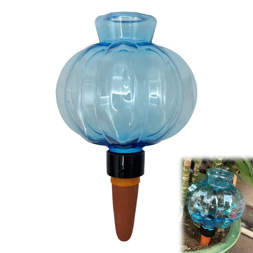Slow Seepage Self Watering Plant Waterer Clear Reservoir Lantern Shape Automatic Drip Irrigation Refillable Large Opening