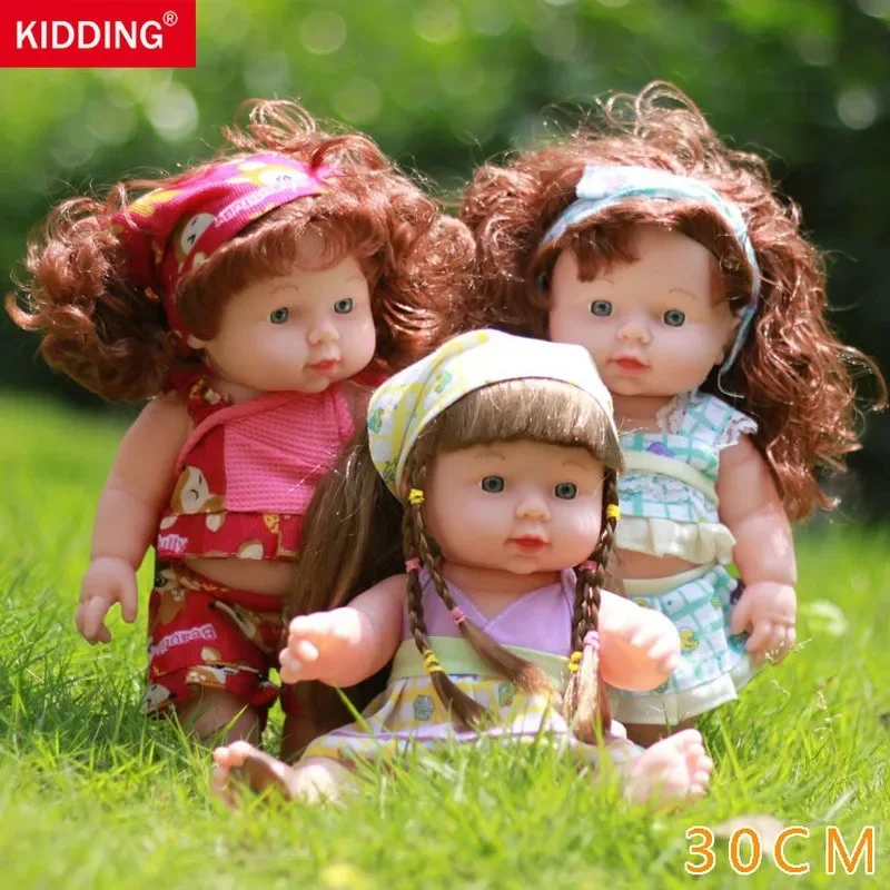 30cm Reborn Doll  Soft Vinyl Silicone Lifelike Alive Babies Toys Kids Girls Birthday Chirstmas Gift Toys for Girls