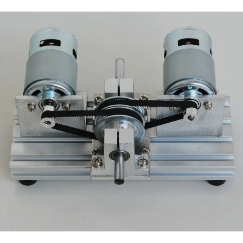12V 24V DC Dual Spindle Motor Drive Kit, 775 795 895 Motor, 60/80T Timing Belt Synchronous Pulley Wheel