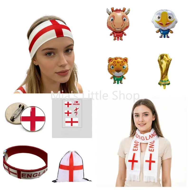10-piece set, football fan cheer set, storage bag, headscarf, scarf, inflatable mascot gift box