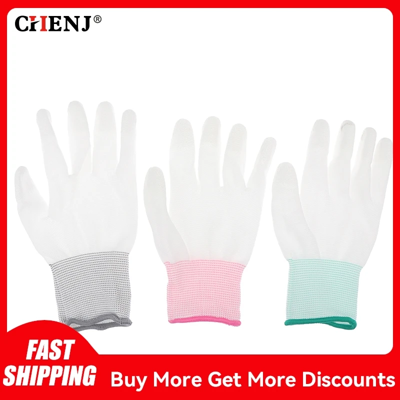 1 Pair Antistatic Gloves Anti Static ESD Electronic Working Gloves PU Coated Palm Coated Finger Antiskid For Finger Protection