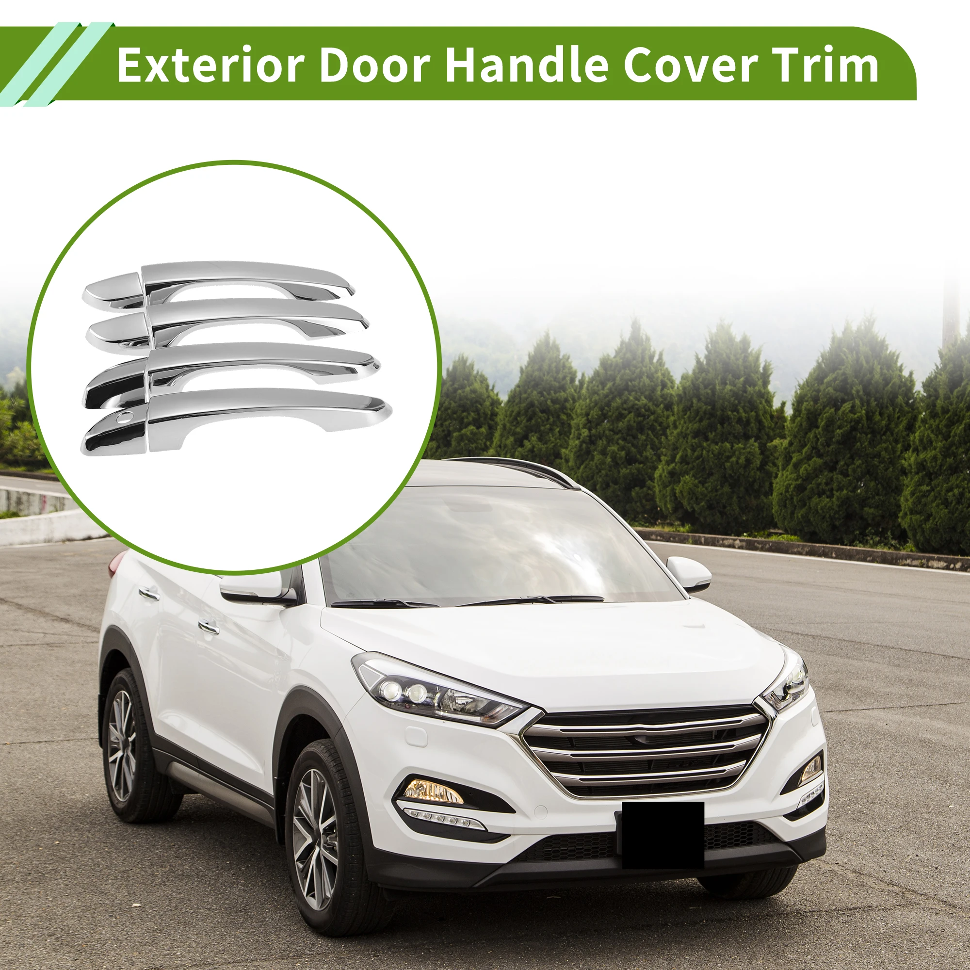 

Накладки на внешние ручки дверей UXCELL (передние и задние) для Hyundai Tucson 2016-2020, стандартная отделка, 1 комплект