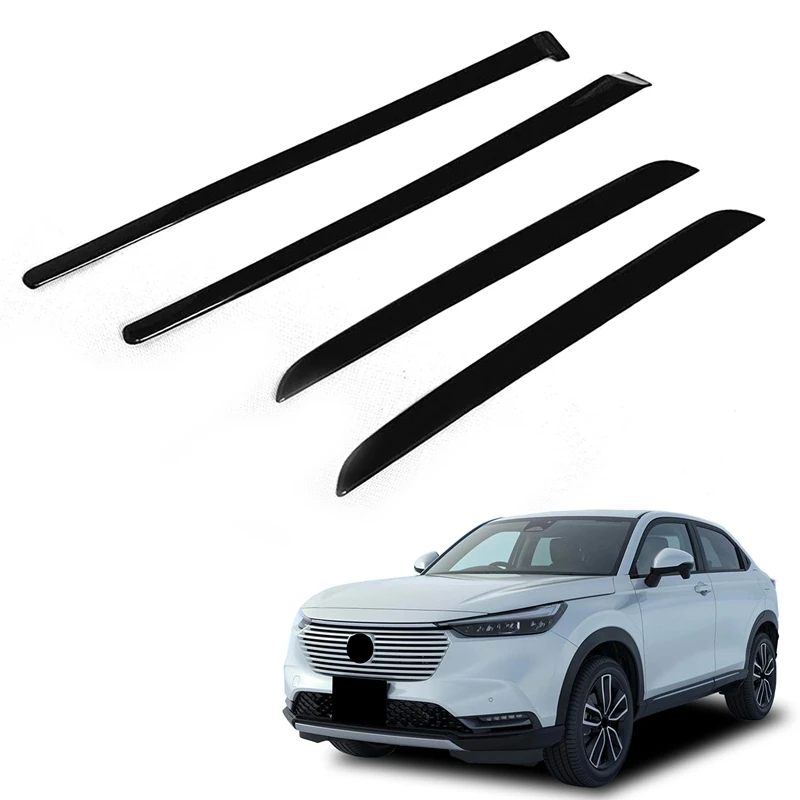 For Honda HRV HR-V Vezel 2021 2022 Glossy Black Inner Door Panels Strip Decoration Cover Trim