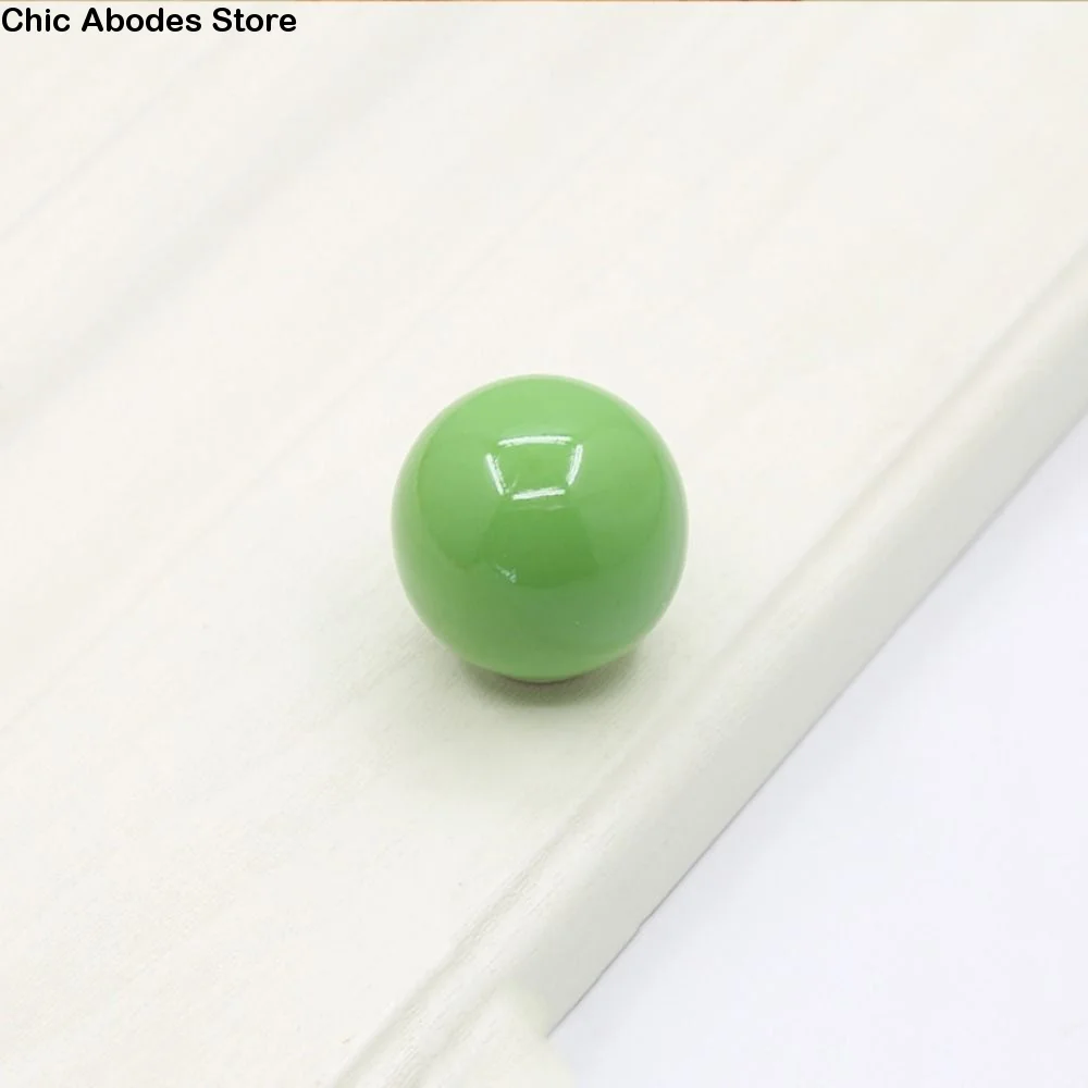 Fashion Single Hole Colorful Ceramic Knob Round Pull Handles Drawer Knobs Candy Color Bottle Cap Cabinet Knob Dresser