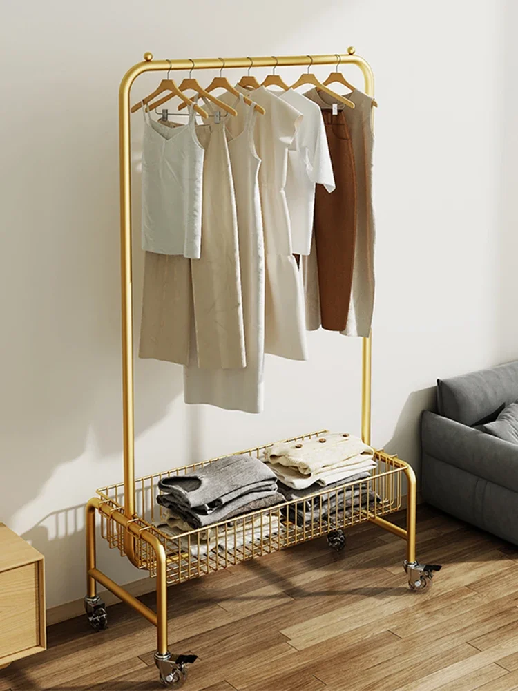 Clothes Hanger Landing Home Advanced Simple Mobile Clothes Hanging Bag Storage Rack