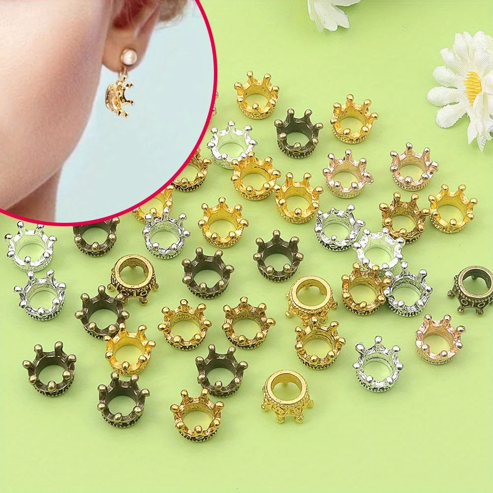 

11/23/43pcs Multi-color Crown-shaped Pendants,DIY Bracelets Necklaces, Valentine's Day and Halloween Gift Decoration Accessories