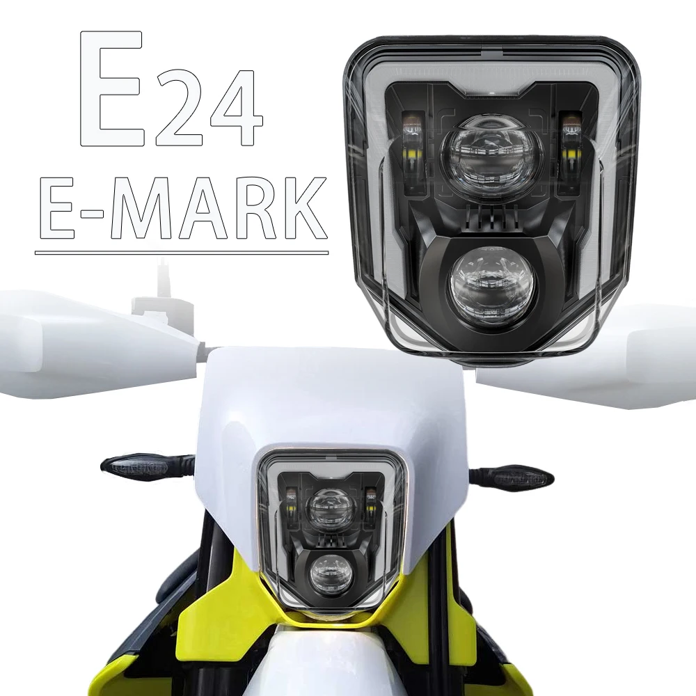 LED Headlight Headlamp For Husqvarna 701 Enduro Supermoto 2016-2024 E24 E-mark Motorcycle Head Light  Lamp W/ DRL