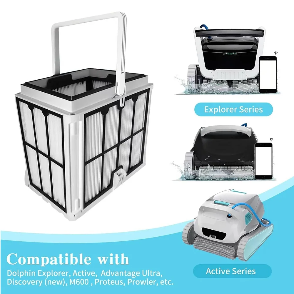 Filtro ultrafino 9991467-R4 compatível com limpadores robóticos de piscina Dolphin Proteus DX4, Prowler 920, S200, M600, Active 20/30