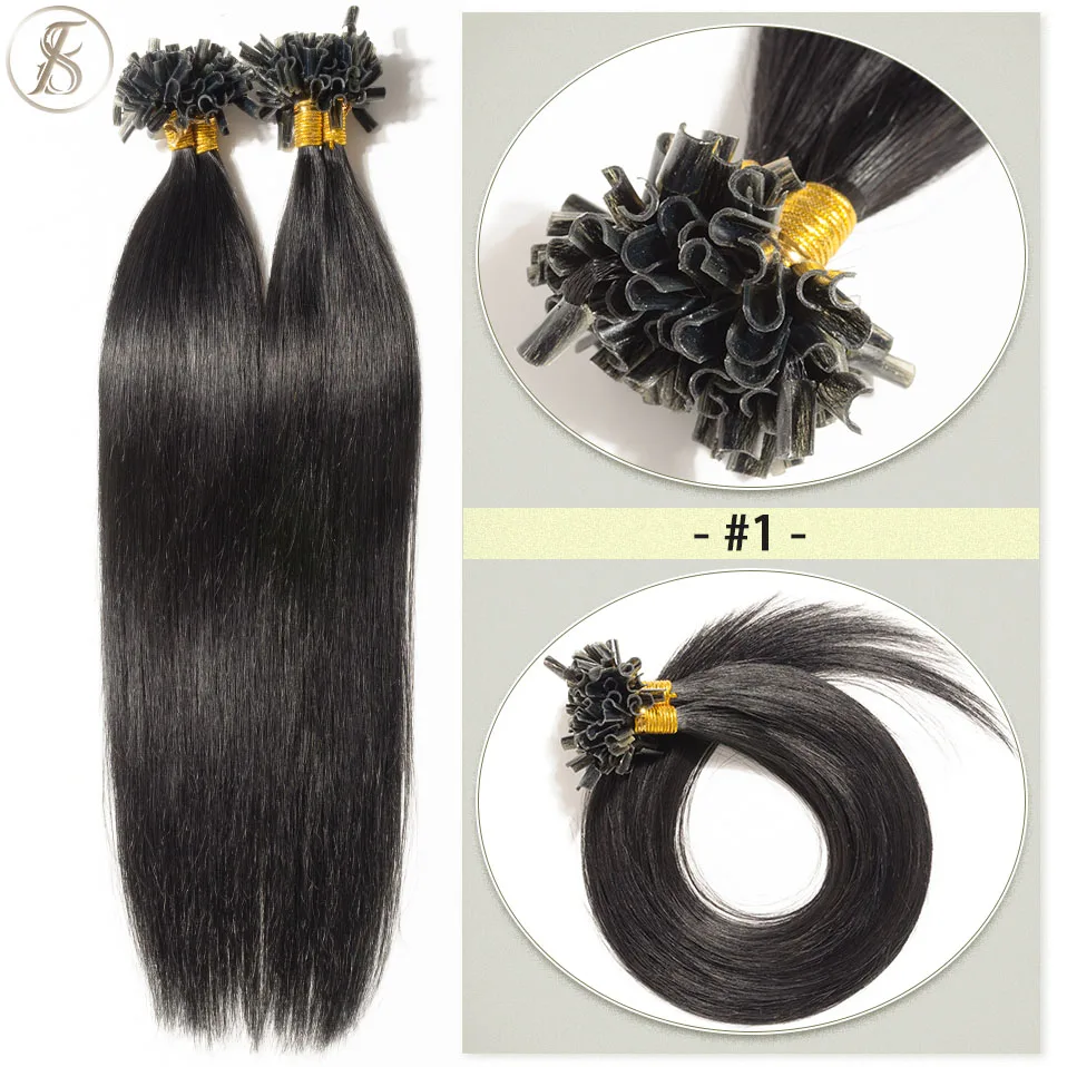 Tess 0,5 g/s u Spitze Haar verlängerungen 50g Micro link Keratin Fusion Echthaar Kapsel vor gebunden braun blond natürliche Haar verlängerung – Detail 7
