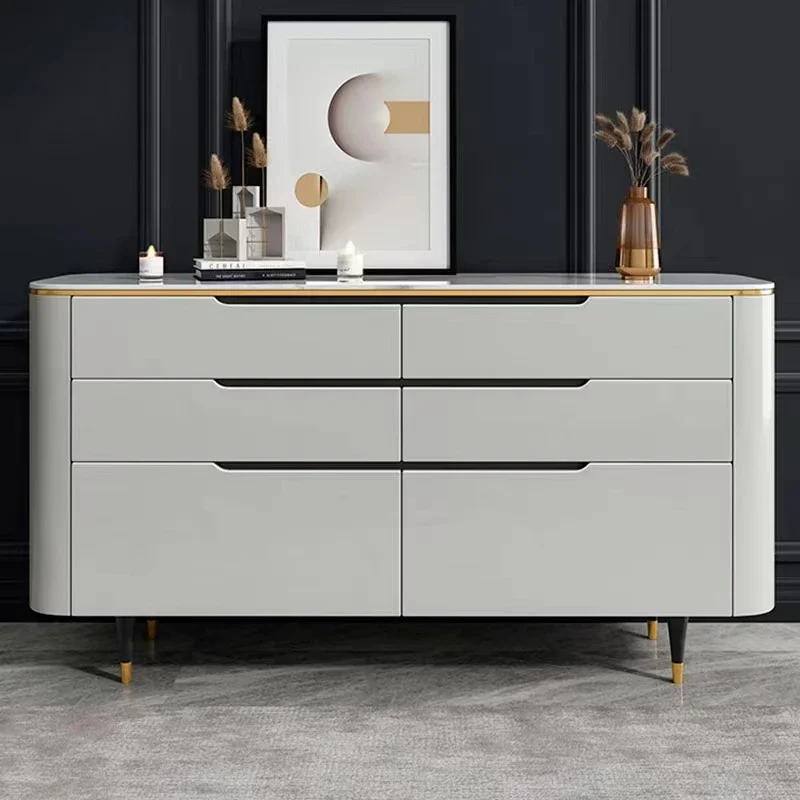 

Sideboard Cabinet Home Entrance Cabinet Restaurant Stone Plate Side Cabinet Marble Wall Locker