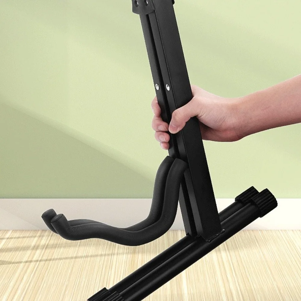 

Easy To Assemble Vertical Guitar Stand Metal a-Frame Portable Guitar Rack Black Tripod Universal a Frame Floor Stand Universal