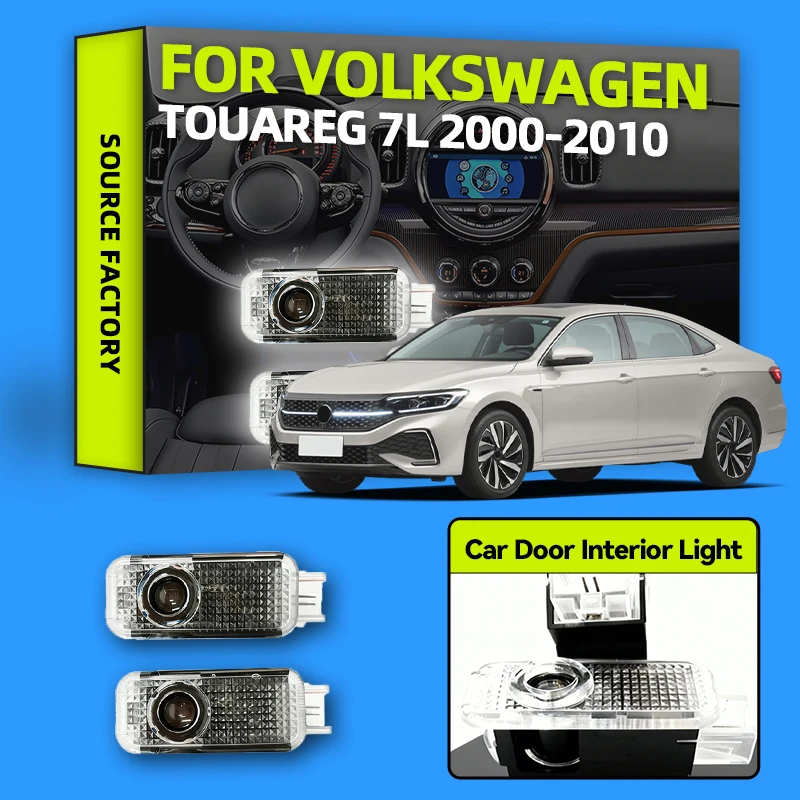 

2026 Горячая наклейка, светодиодный проектор двери автомобиля, приветственный свет, аксессуары для VW Passat B5 B5.5 2000-2010 Touareg 7L 2004-2010 Phaeton 2