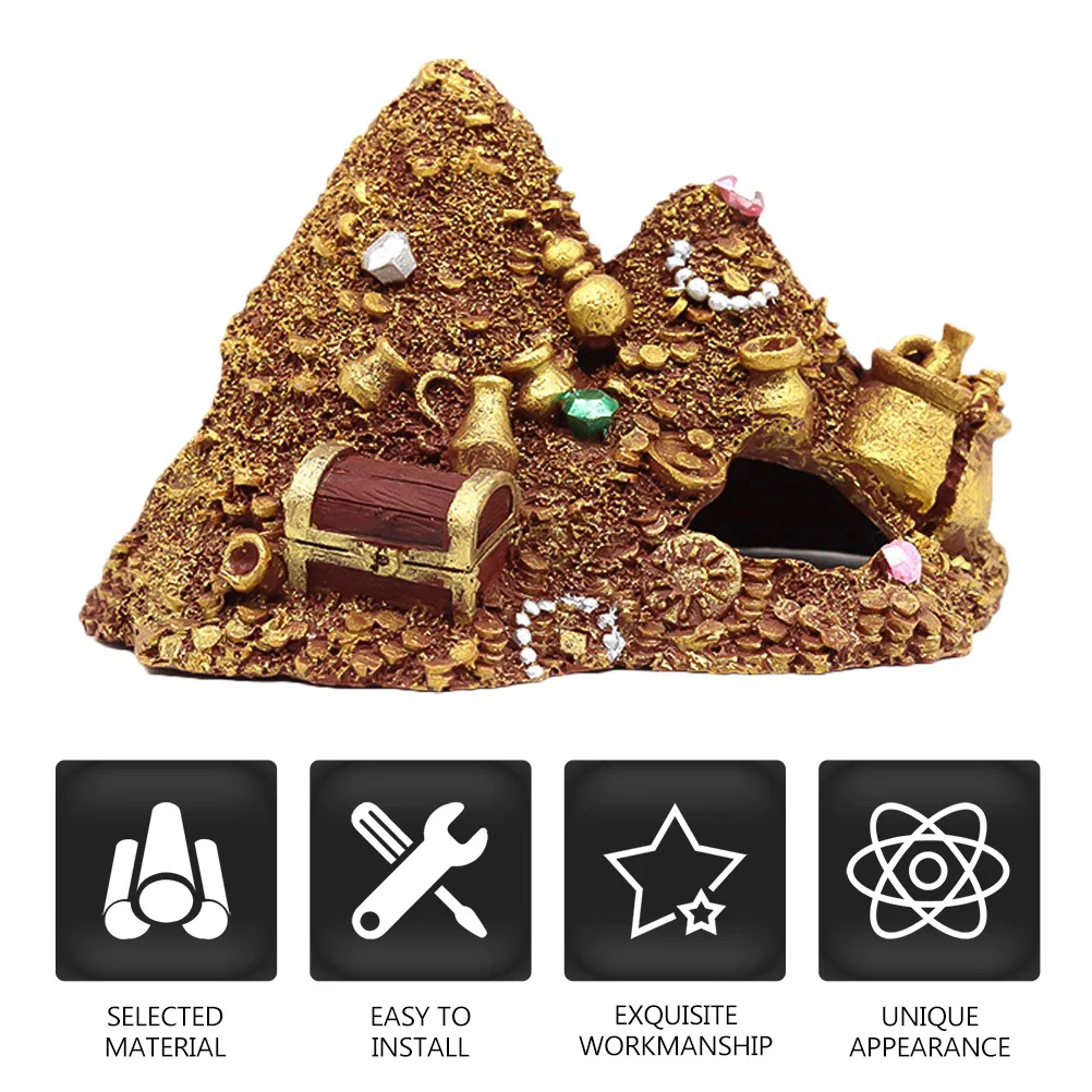 

Fish Tank Simulated Jewelry Tower Ornament Resin Underwater Decoration Aquarium Landscaping Craft Aquarium Accessories