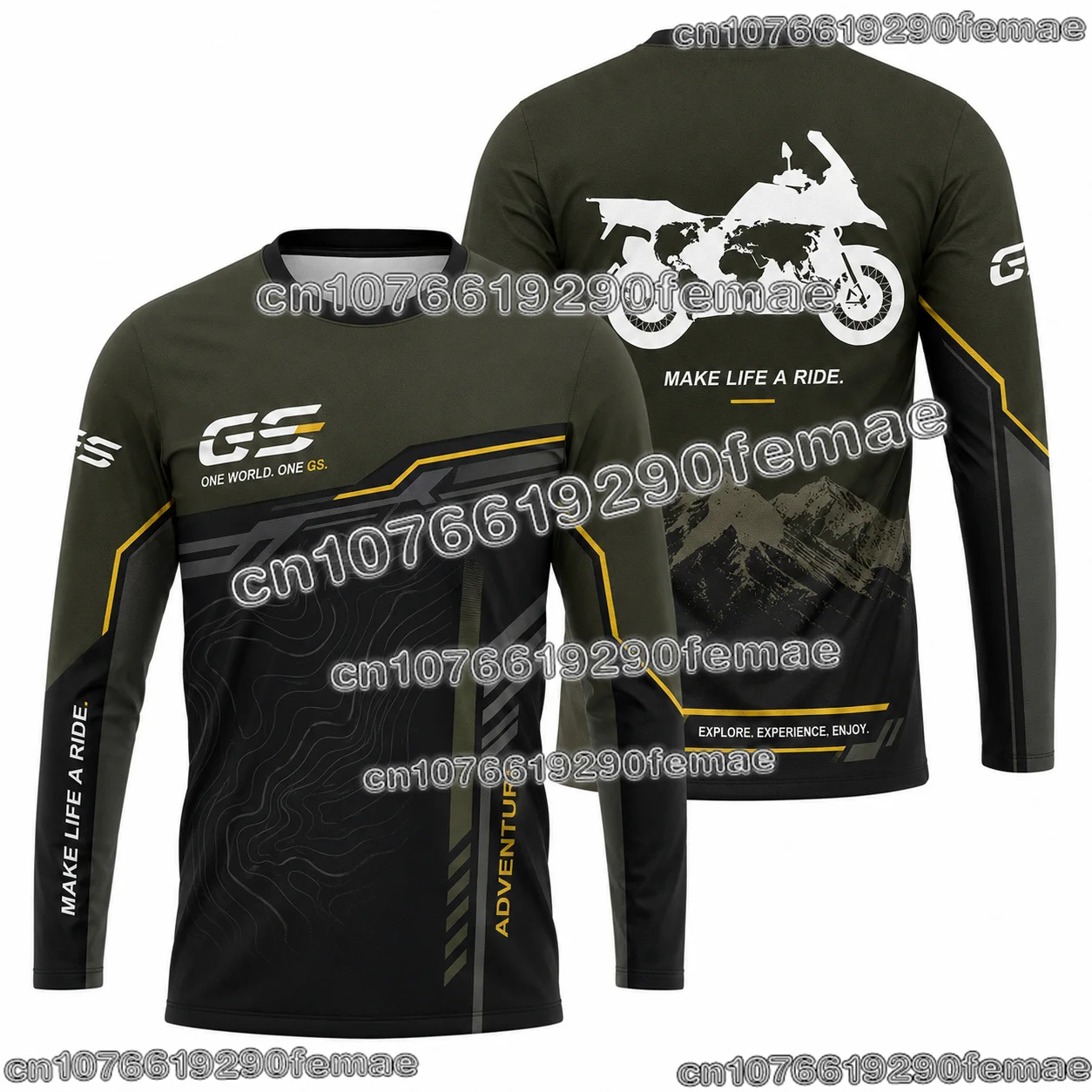 GS Motorrad Abenteuer-Fahr-T-Shirt mit langen Ärmeln für Herren 2027 Neu Hochwertig R1250GS R1300GS Fan Supporter Streetwear Top – Detail 8