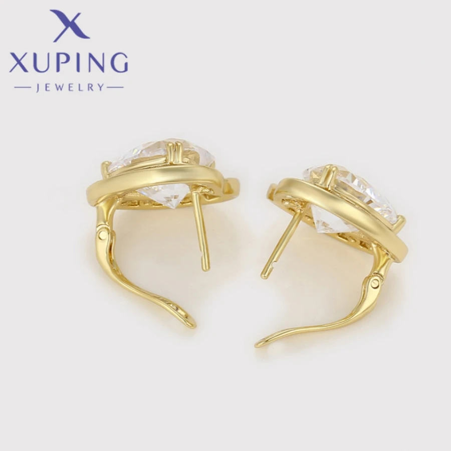 Xuping Jewelry Trendy New High Quality Charm Heart Light Gold Color Earring for Women Birthday Gift X000764804