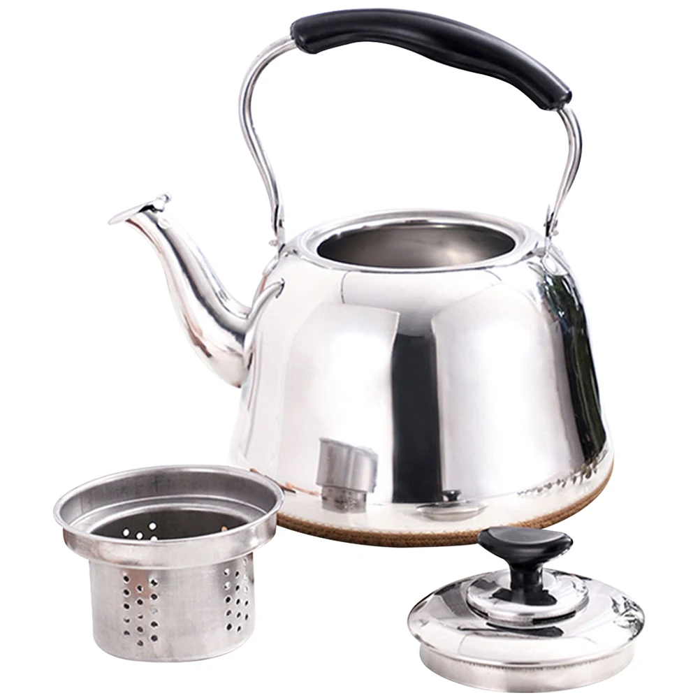 

Large Capacity Whistling Stainless Steel Thickened Hot Water Boiler With Tea Strainer Heat Resistant Kitchen Supply