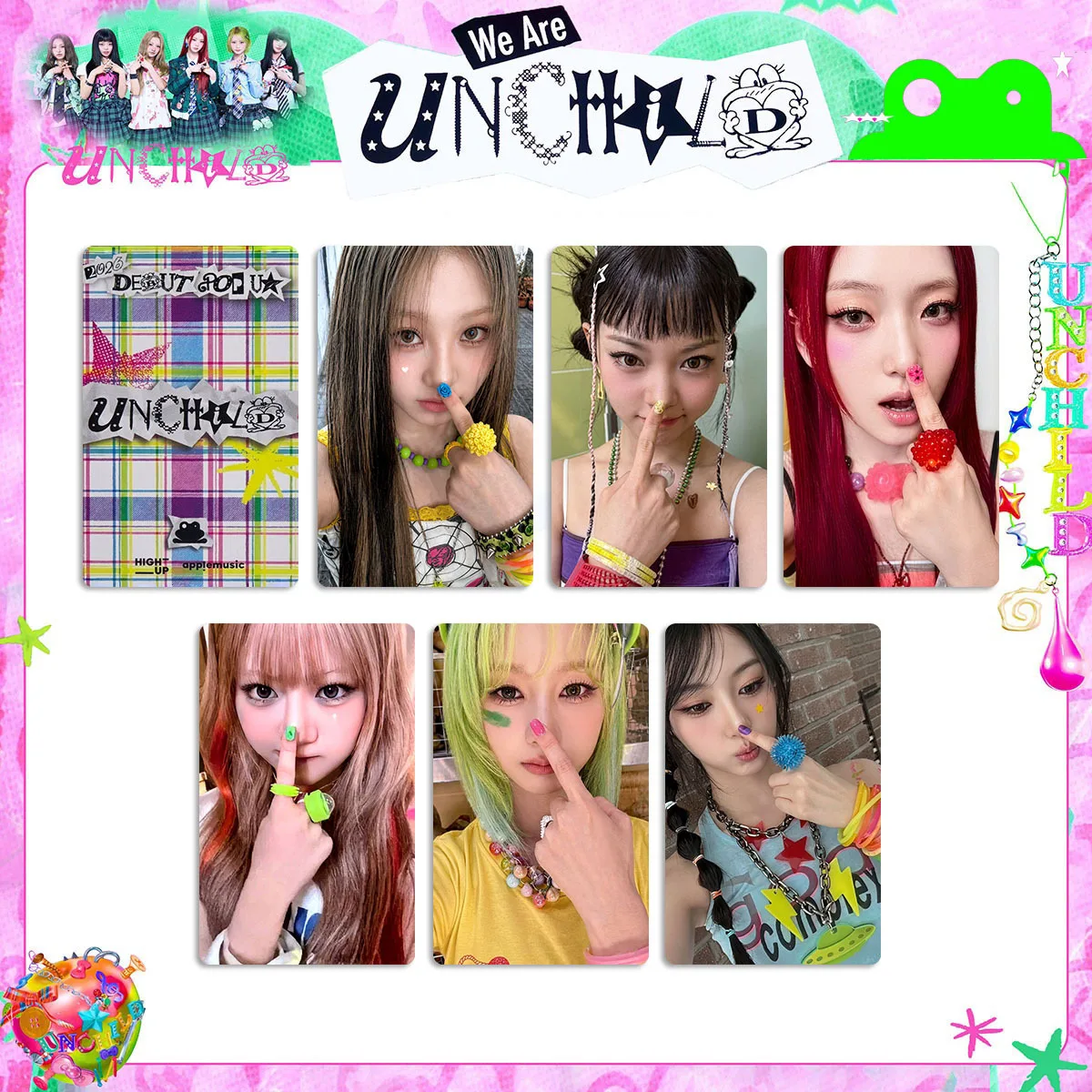 K-pop 6pcs/set UNCHILD New Album Full Set Showcase Postcard Collector's Edition Special Edition Yeeun Heikie Haeun Photo Cards image 2