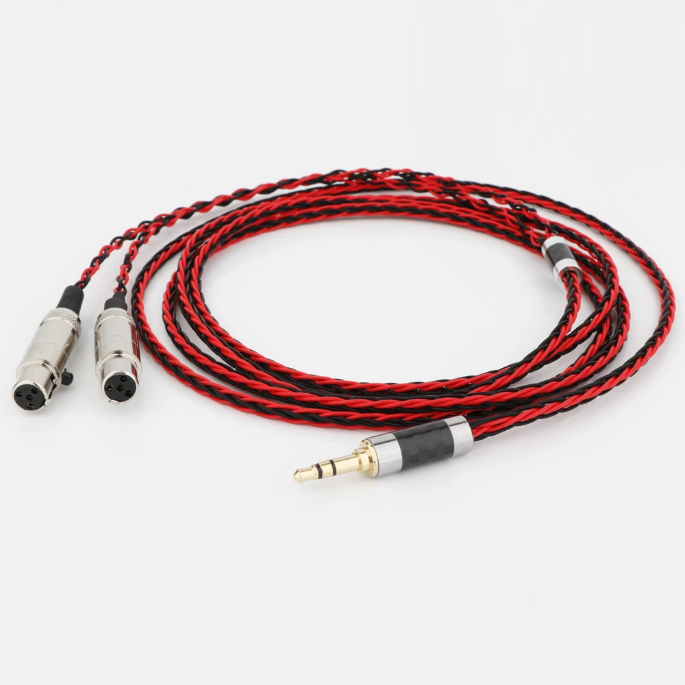 TOP-HiFi OCC Silver Plated Audiophile Headphone Cable for Audeze LCD-2/3/4/X Balanced Upgrade Wire (2.5/3.5/4.4mm/XLR) HiFi-Grad