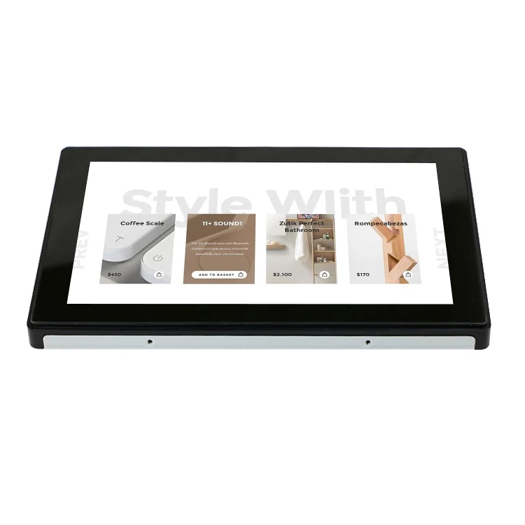 Metal case embedded in LCD touch screen RK3288 RK3399 Android 10 os   control panel