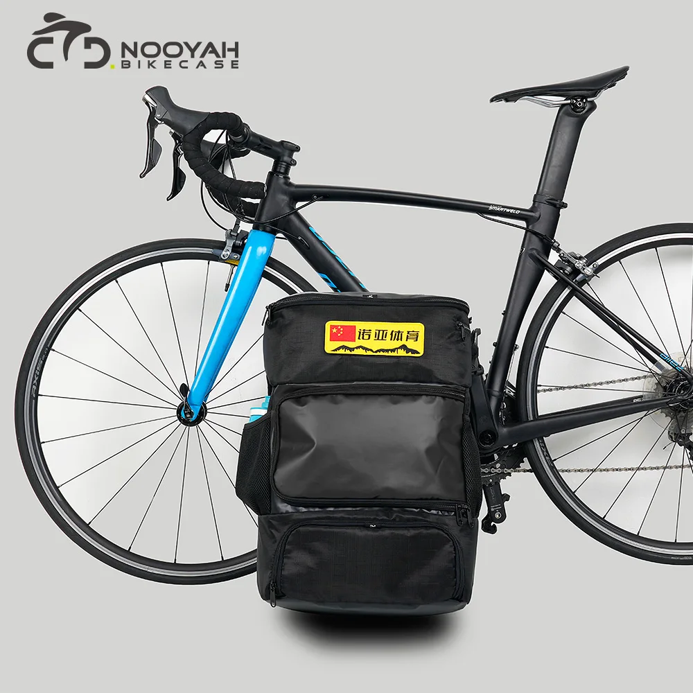 NOOYAH Triathlon Bike Bag Cycling Event Large Capacity Backpack Wet Dry Separation Bike Accessories Helmet Storage of Equipment